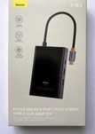 Док-станція USB хаб Baseus 8в1 на 4 монітори HDMI DP VGA (1700 грн)