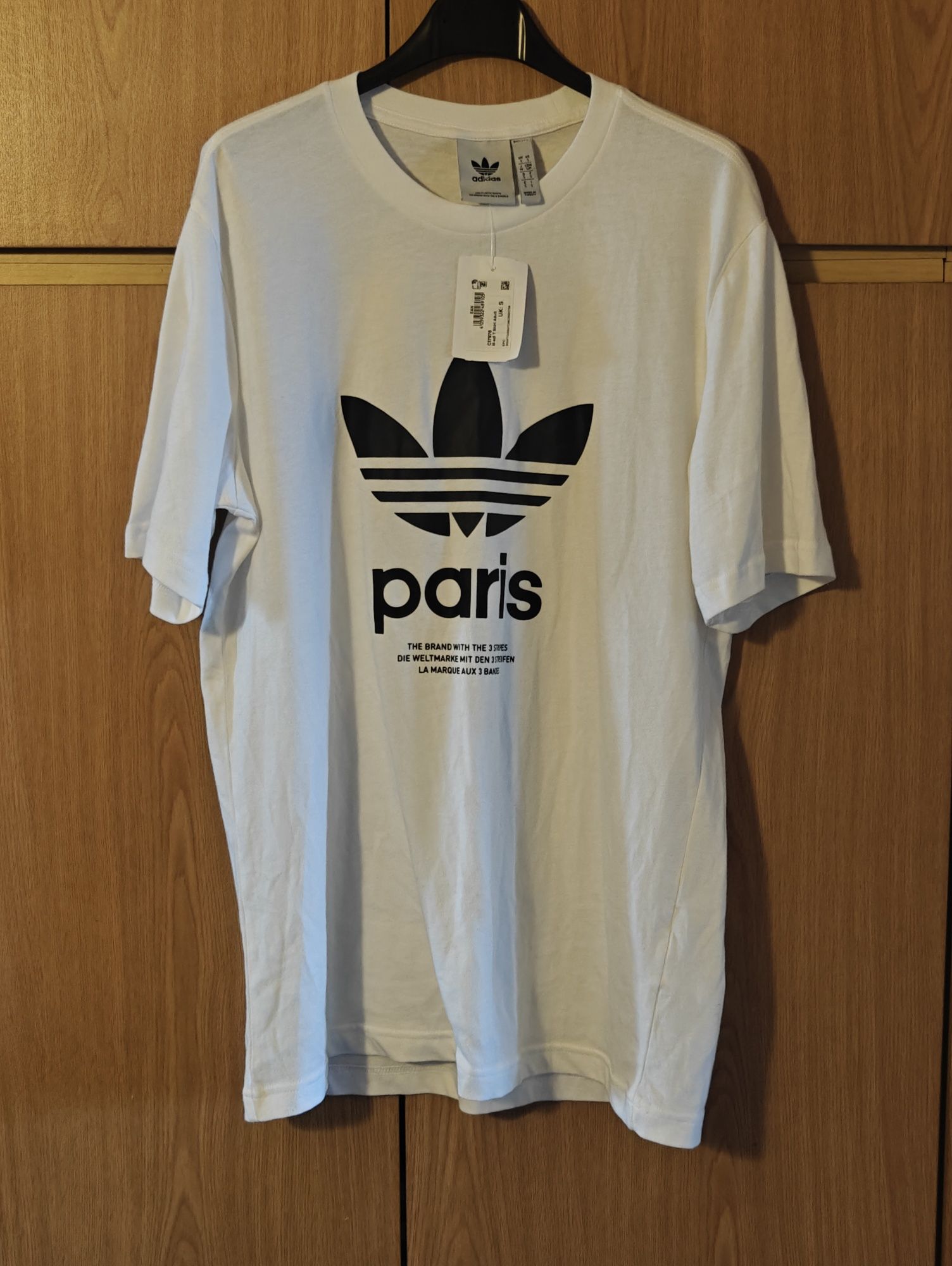 Nowa koszulka t-shirt Adidas Originals Paris s M L męska biała