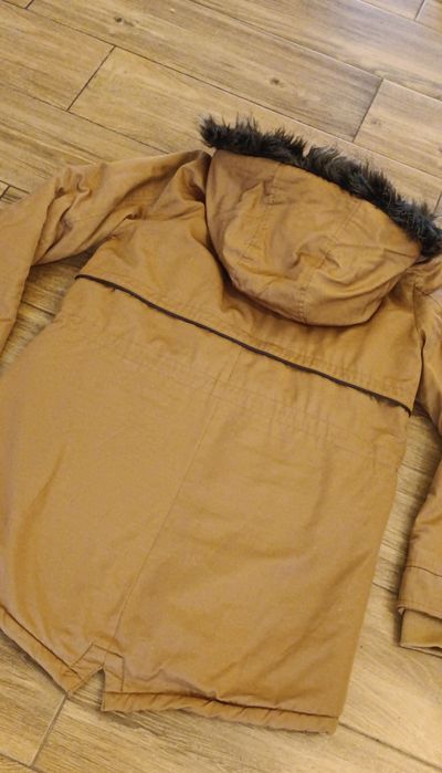 Kurtka zimowa parka camel bez Primark 38 40 mis
