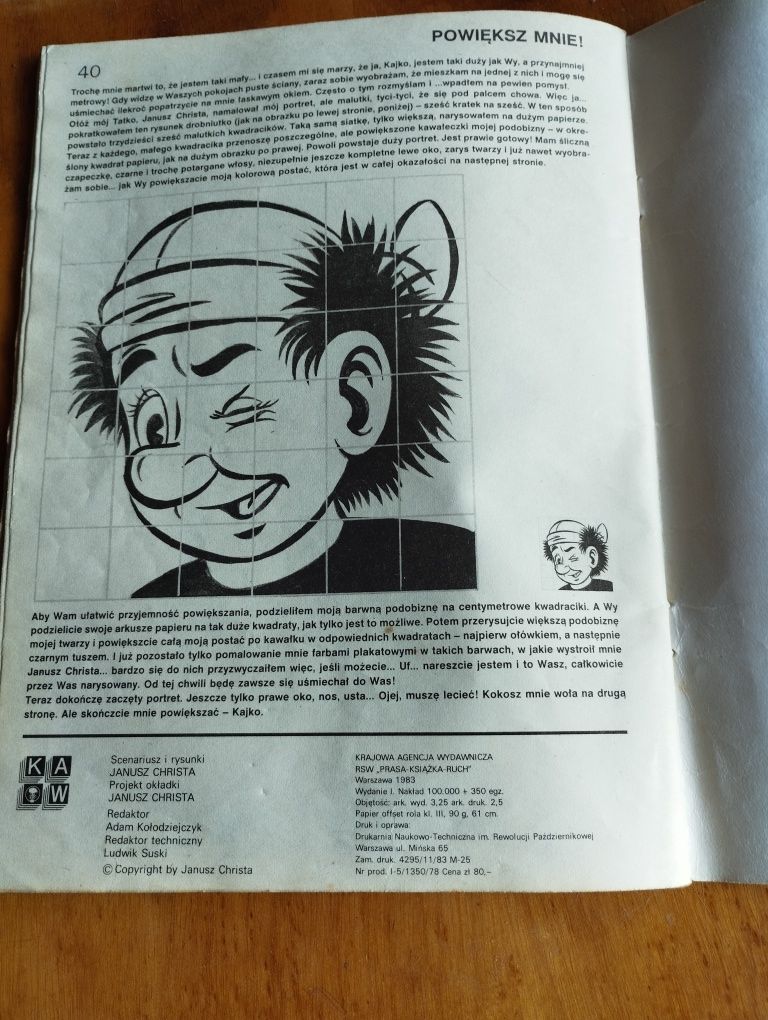 Komiks  Kajko i kokosz na wczasach 1983