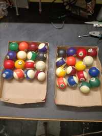 Bolas de snooker pool bilhar usadas -conjunto