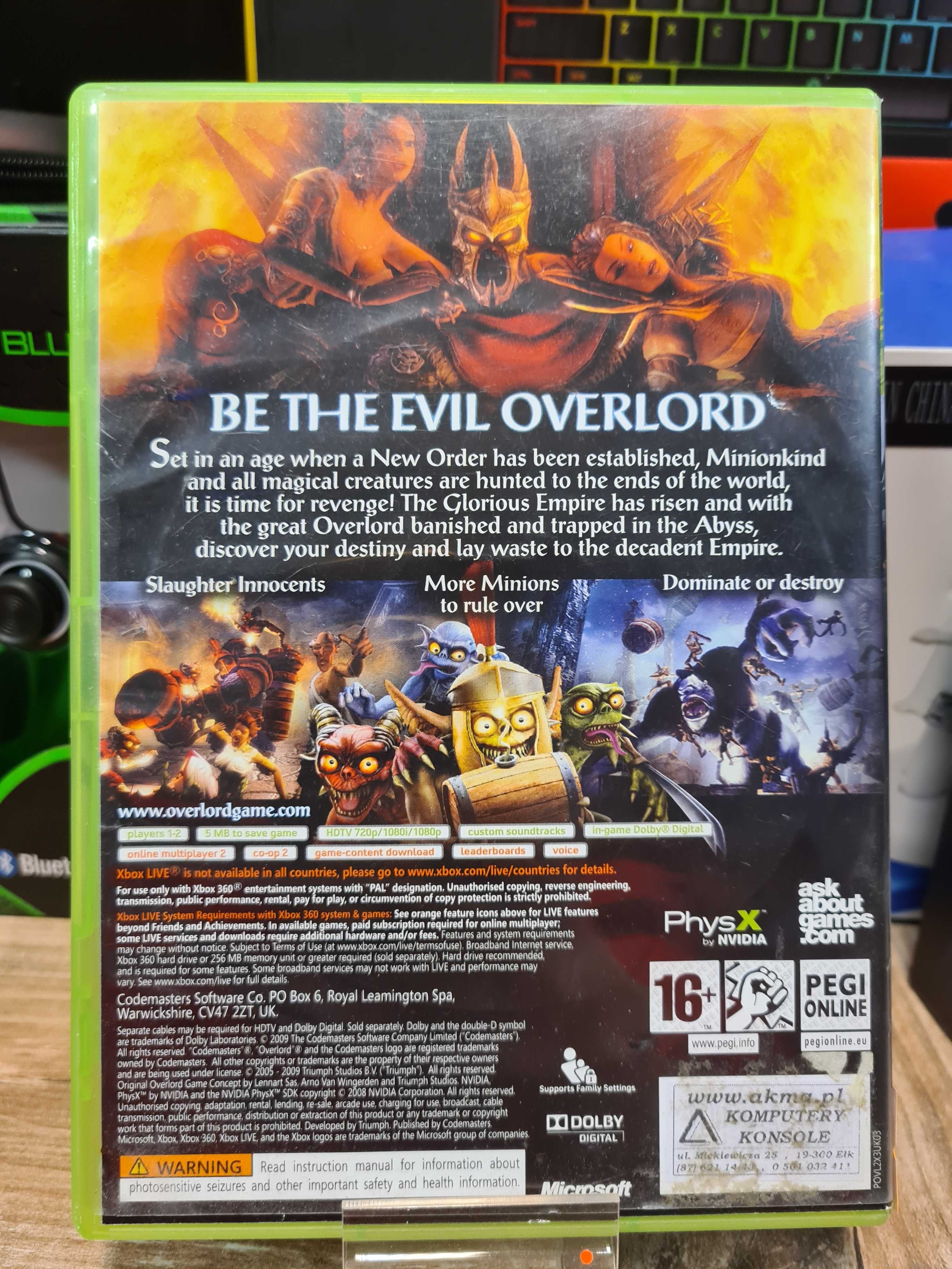 Overlord II XBOX 360, Sklep Wysyłka Wymiana