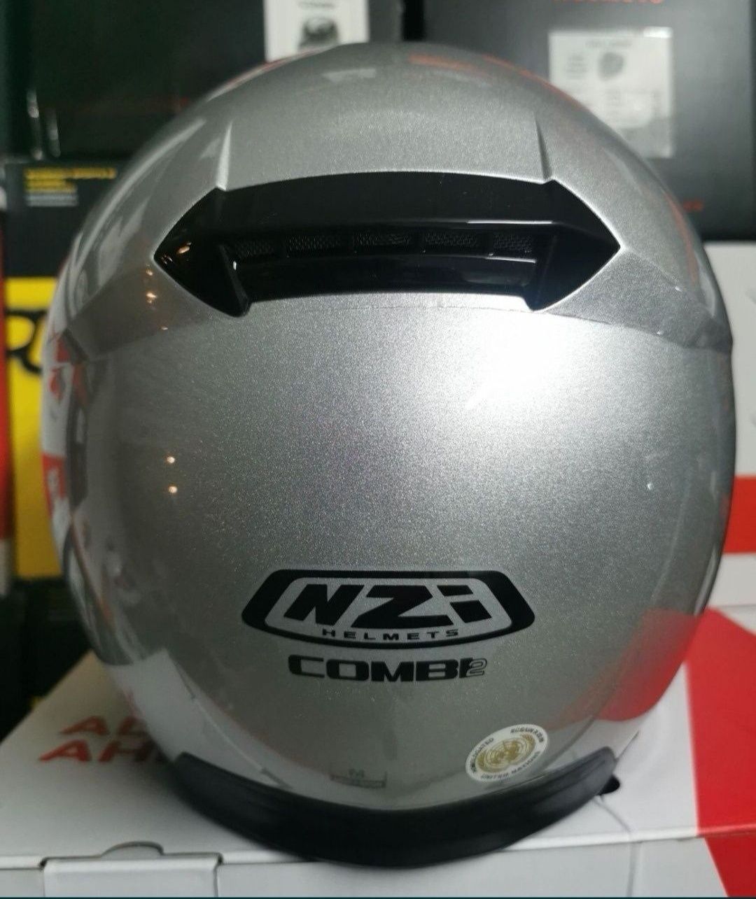 Capacete NZI Combi Duo Gloss Silver ( M )( NOVO )