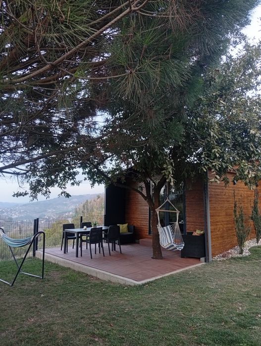 Refúgio da pinheira, férias Chalé com piscina e salamandra