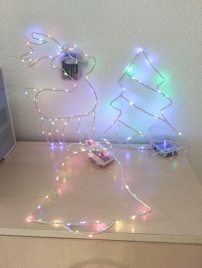Zestaw ozdób świątecznych LED