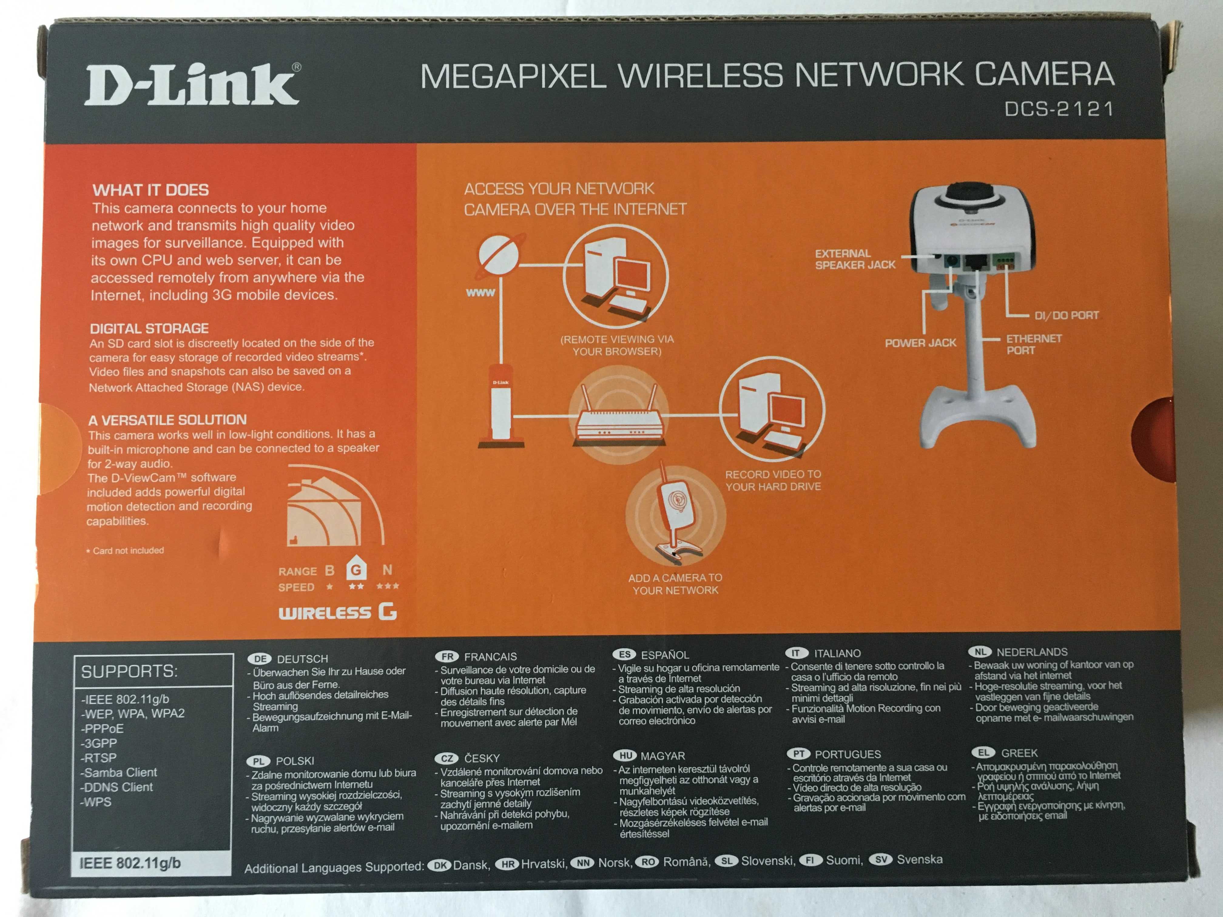 Câmaras de vigilância D-Link DCS-2121 com todos os acessórios