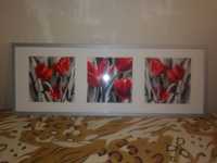 Obraz na ścianę tulipany 35x100