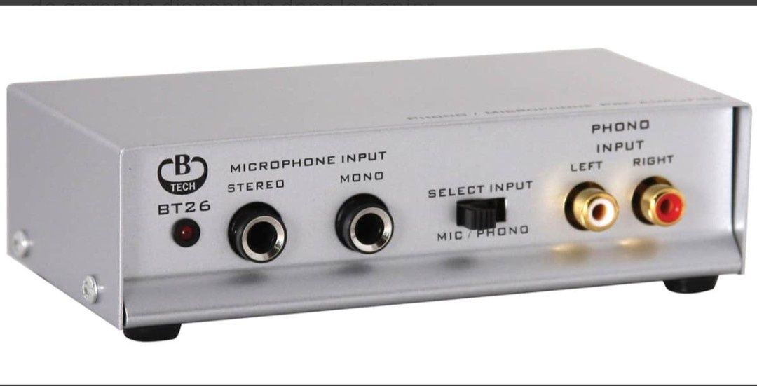 Pré amplificador de phono / microfone novo