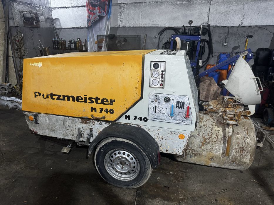 Putzmeister m740d , пневмонагнітач, стяжечна машинка