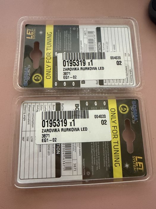 Żarówki LED rurowe BOSMA 24V CANBUS - 2 opakowania