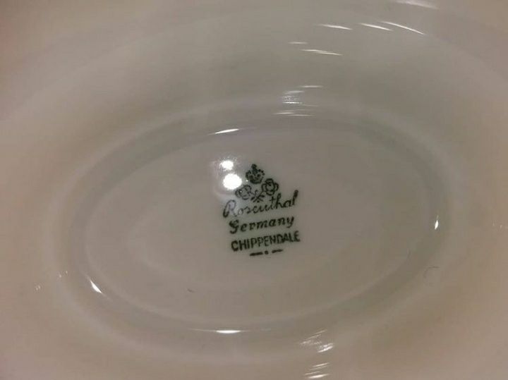 Kolekcjonerska sosjera Rosenthal Chippendale ecru