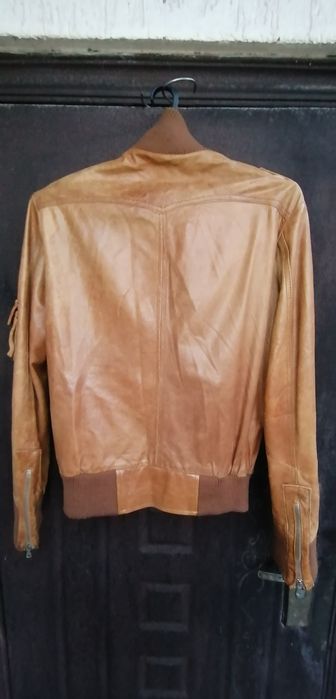 Бомбер M куртка Italy шкіряна кожаная пілот кожа спортивна шкіра