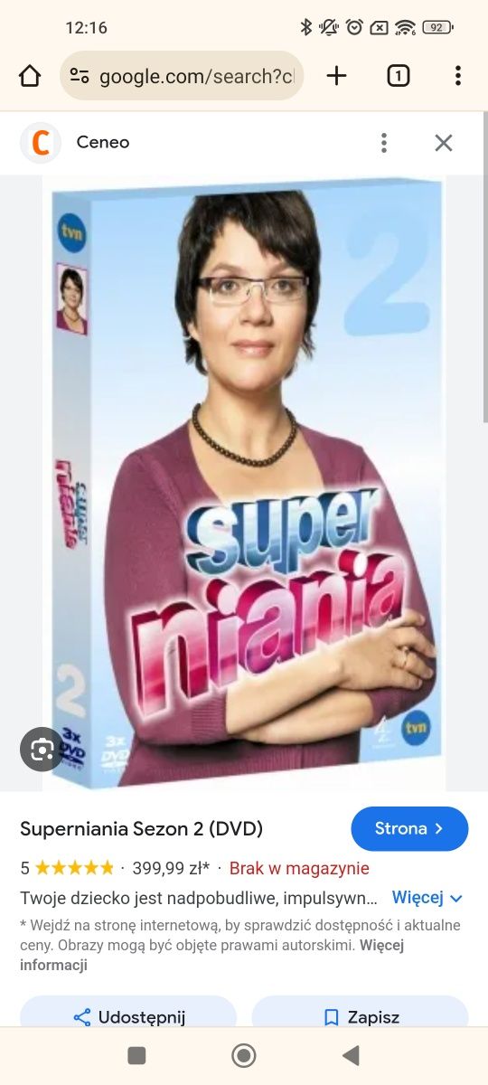 Superniania DVD 2 część Dorota Zawadzka TVN