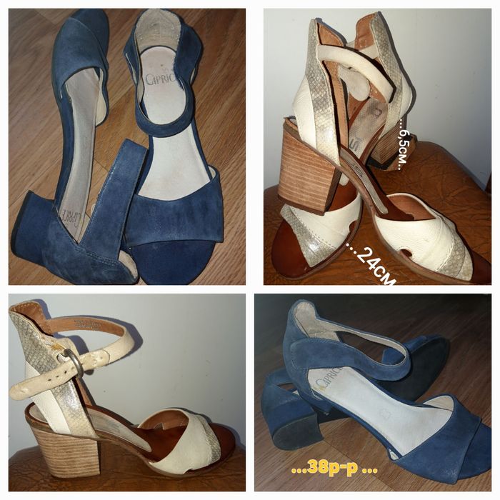 Босоножки синие н/кожа 38р-р,н/кожа Vagabond 38р.