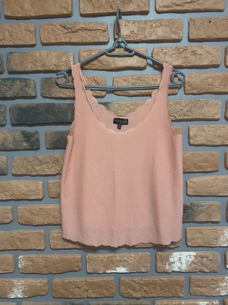 TopShop pudrowa bluzka różowa baby pink s 36 insta wykończenie hit