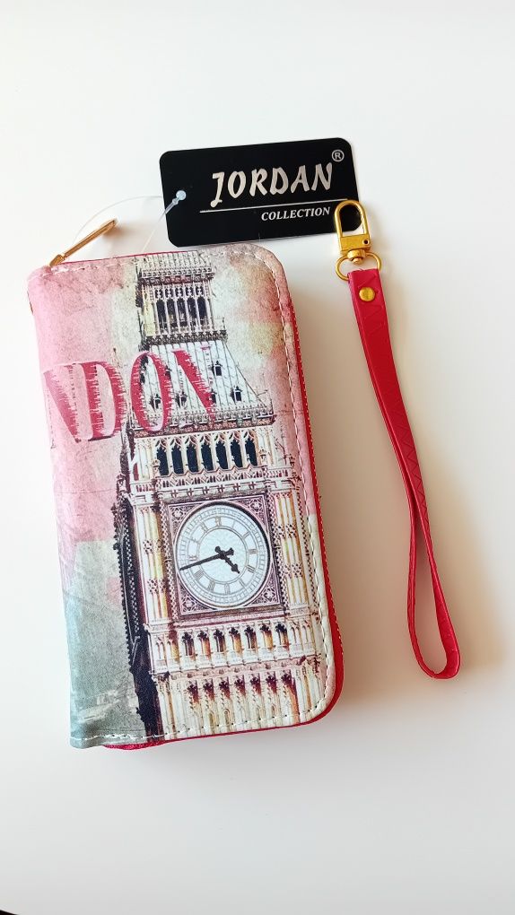 Nowy! Multikolorowy portfel Big Ben London