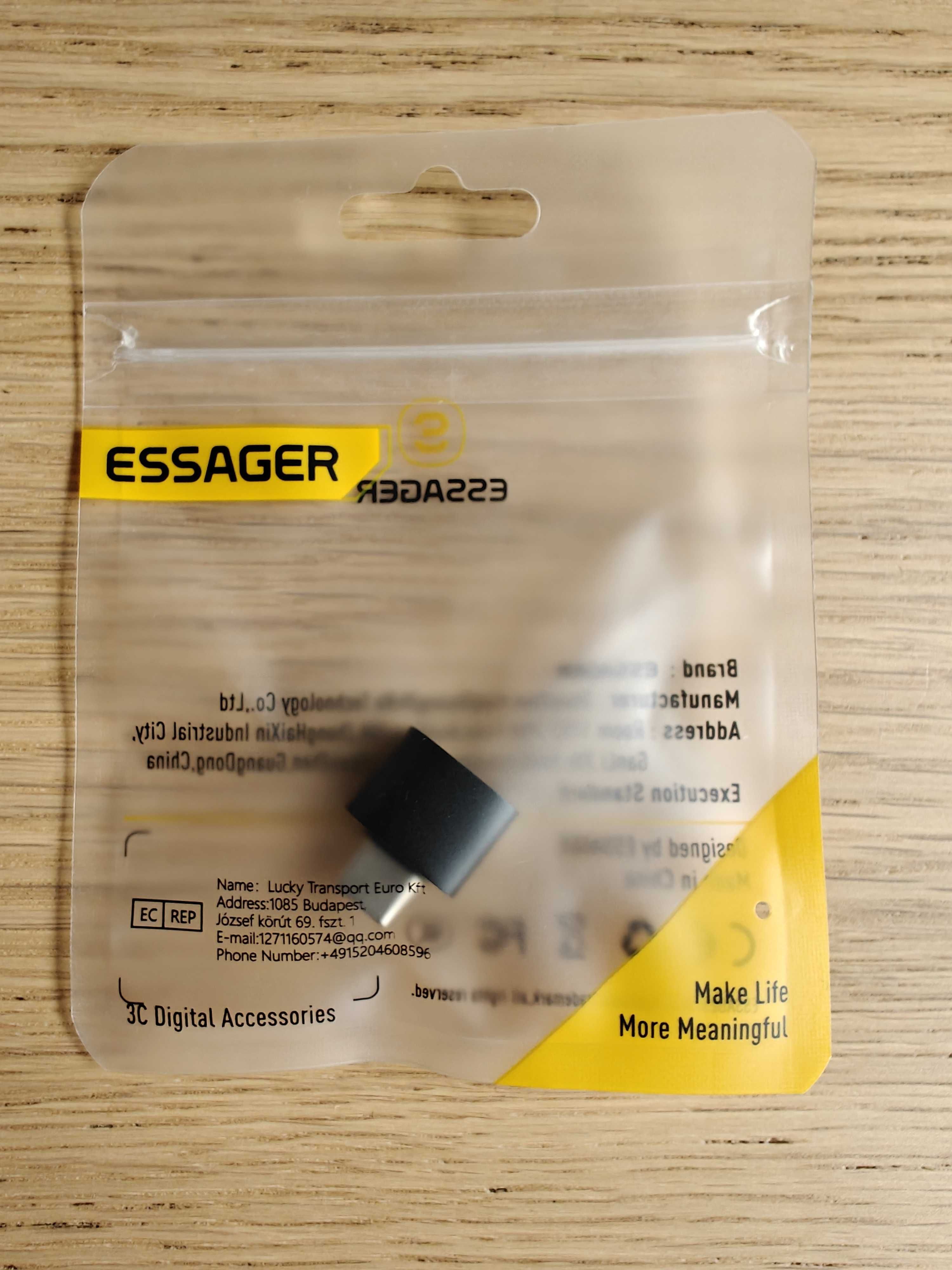 Adaptery Essager 3 przejściówki USB do USB-C i microUSB kpl.3 szt. OTG