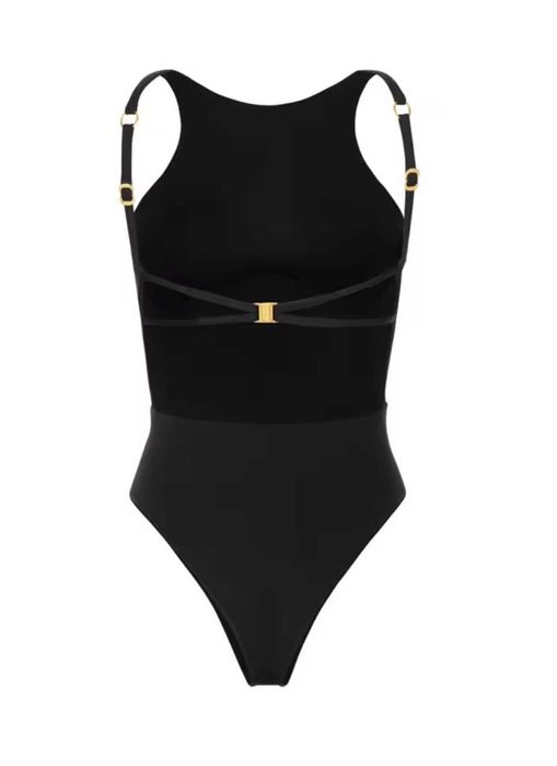 Купальник с пирсингом сдельный черный misstic Боди