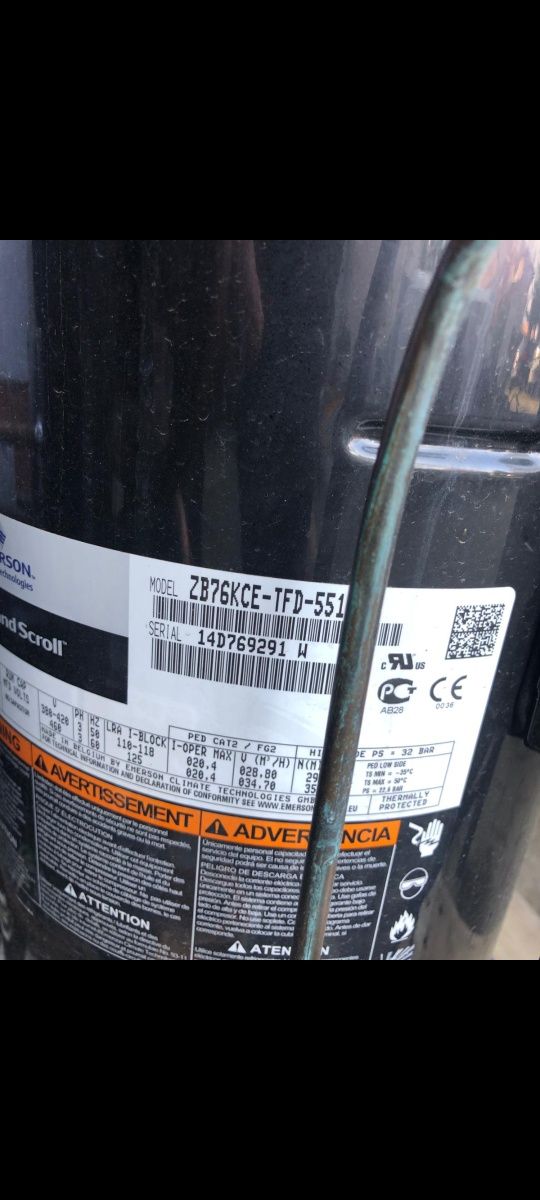 Агрегат на базе 2 компресоров       Copeland ZB76KCE-TFD-551 - средне