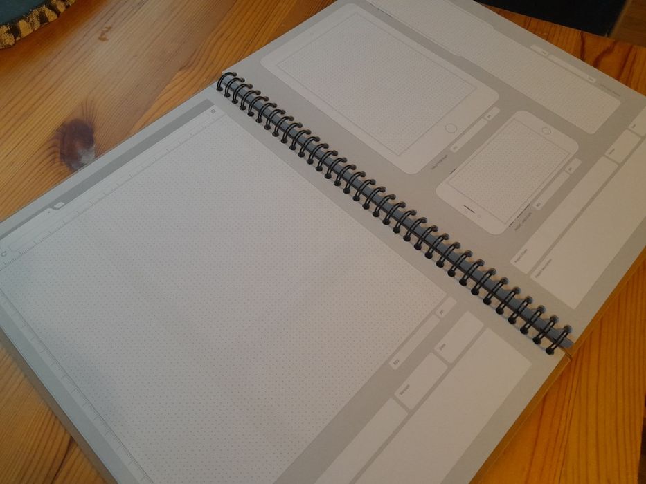 Notes do makiet mockupów UX Notes A4 UI interfejsów