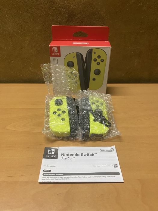 Par joy-con amarelo neon nintendo switch originais