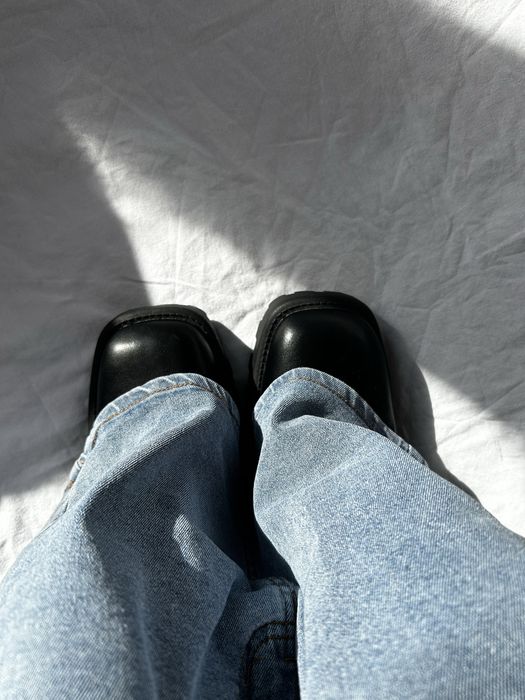 Чоботи ботильйони квадратний носок модні нові