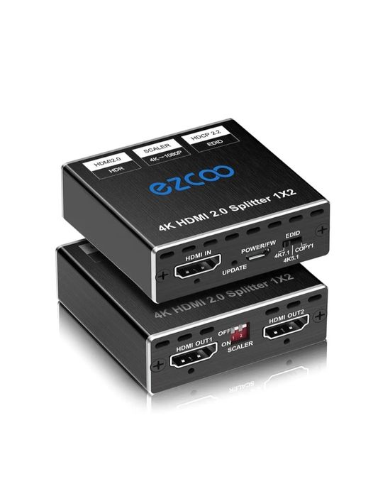 Разветвитель Ezcoo 4K HDMI 2.0 Splitter 1x2 HDMI сплиттер 1 вход 2 вых