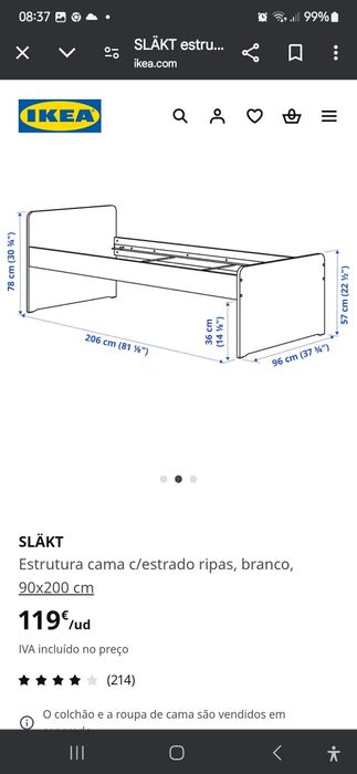 Cama criança 90/200
