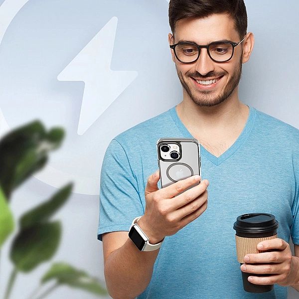 Dux Ducis Clin2 etui iPhone 14 Plus magnetyczny pokrowiec MagSafe szar