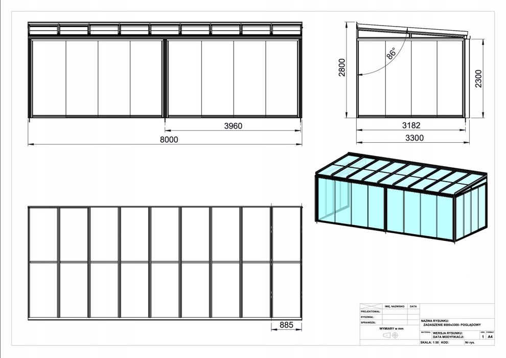 Pergola Ogród zimowy Zadaszenie Zabudowa tarasu na wymiar - kontakt.