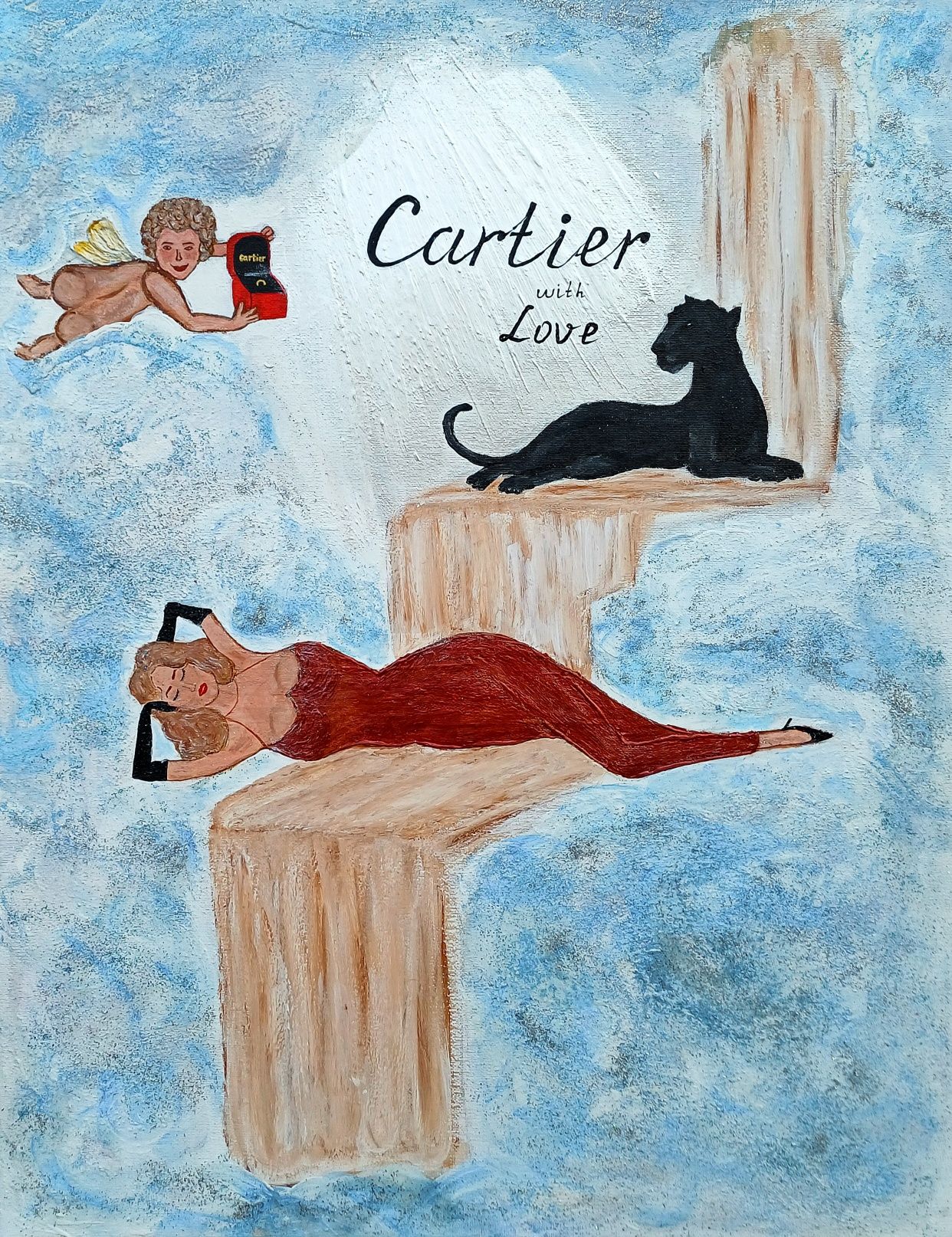 Картина Pop art интерьерная Cartier, ручная робота, тренд, стильная