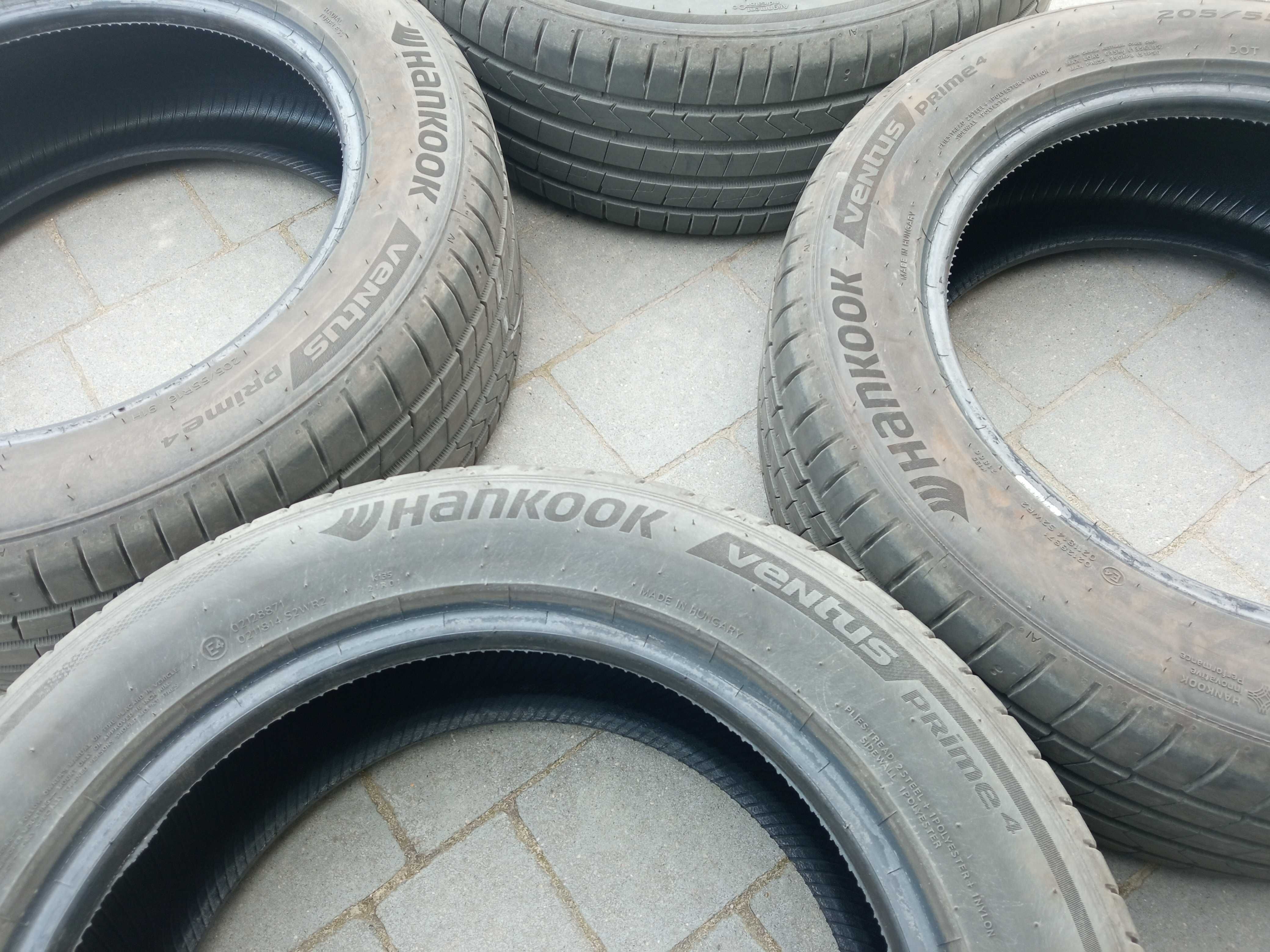 Opony letnie Hankook Ventus Prime4 205/55 R16 rocznik 2023 - jak nowe