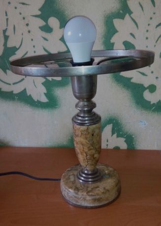 Настольная мраморная лампа времён СССР