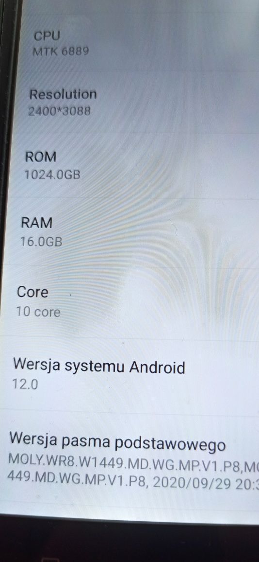 Smartfon Note 12 Pro, 5,8" nowy