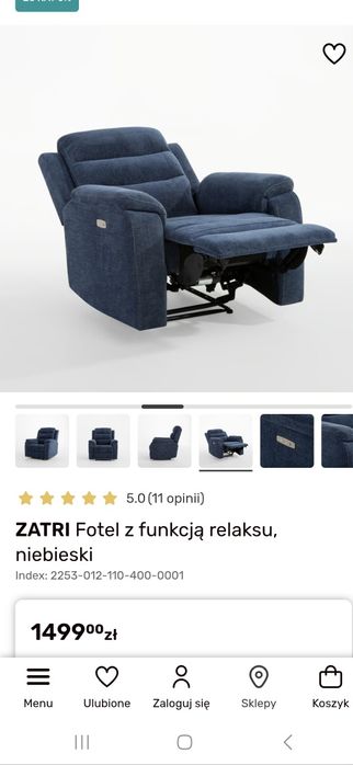 Fotel elektryczny z funkcją relaksu