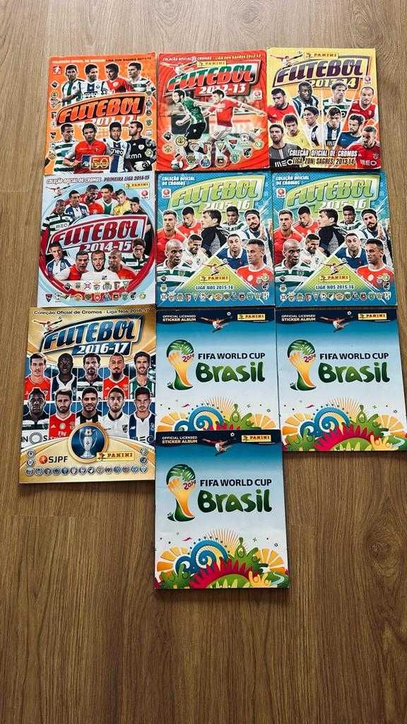 Cadernetas de cromos de vários anos. WC 2014 COMPLETA