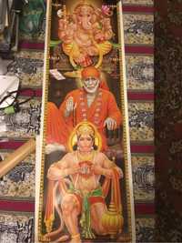 Plakat nr 5 hindu bogowie z nepalu 28 x 90 cm