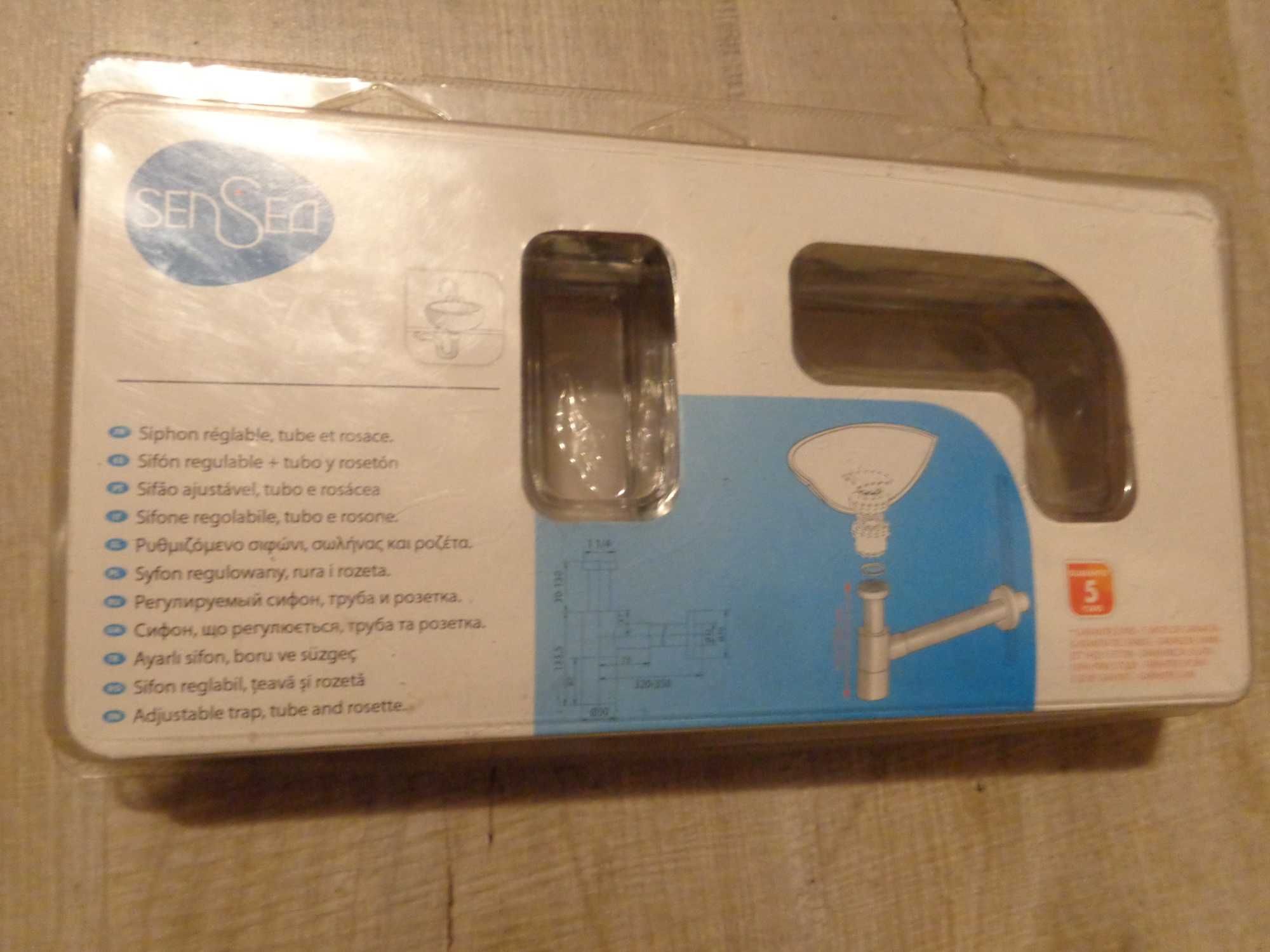 ozdobny syfon do umywalki bez szafki SENSEA mosiężny chromowany