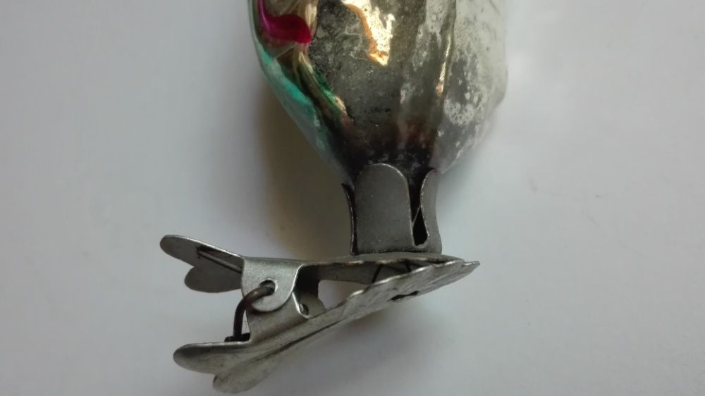 Модель машинка СССР елочная игрушка на прищепе стекло старая