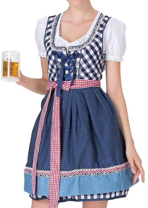 Strój bawarski DIRNDL oktoberfest XL 3 częściowy
