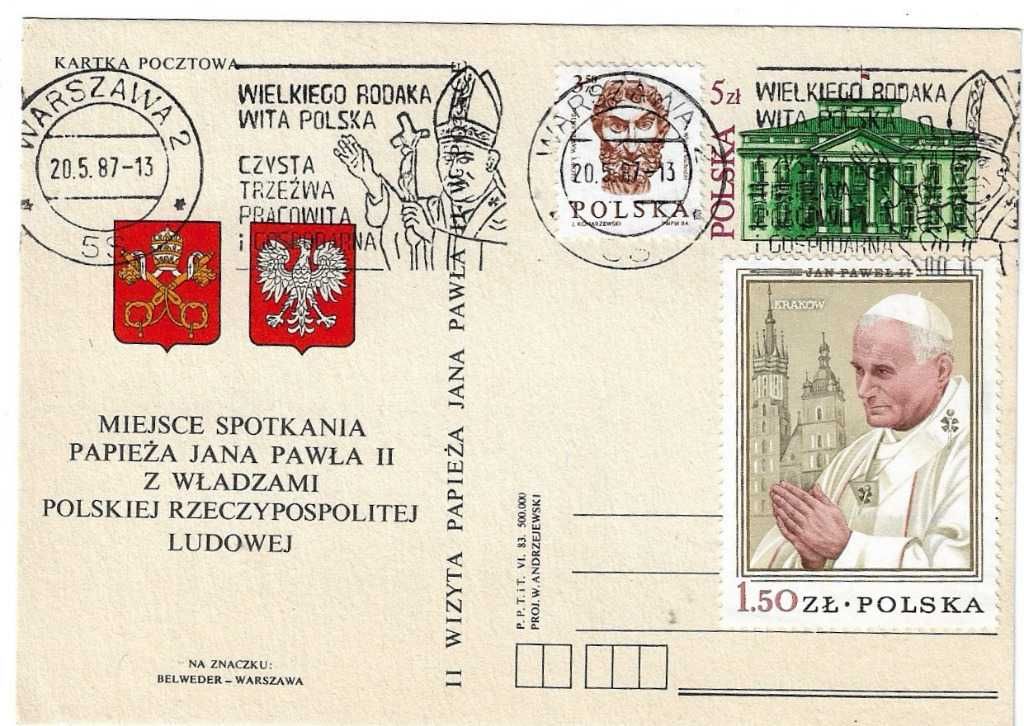 Zestaw poświęcony wizytom Jana Pawła II w Polsce w Polsce i Koszalinie