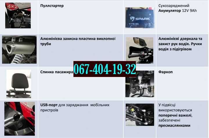 Квадроцикл SPARK SP200-3 - 200 кубів, КПП автомат+ДОСТАВКА безкоштовно