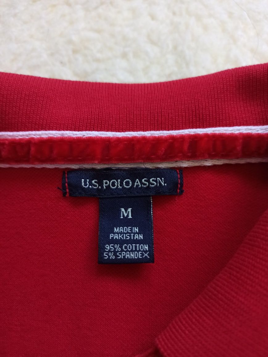 Czerwona damska koszulka polo U.S. POLO ASSN
