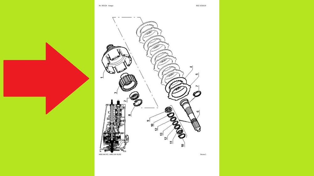 RENAULT ARES 616 RX, RZ katalog części w języku polskim!