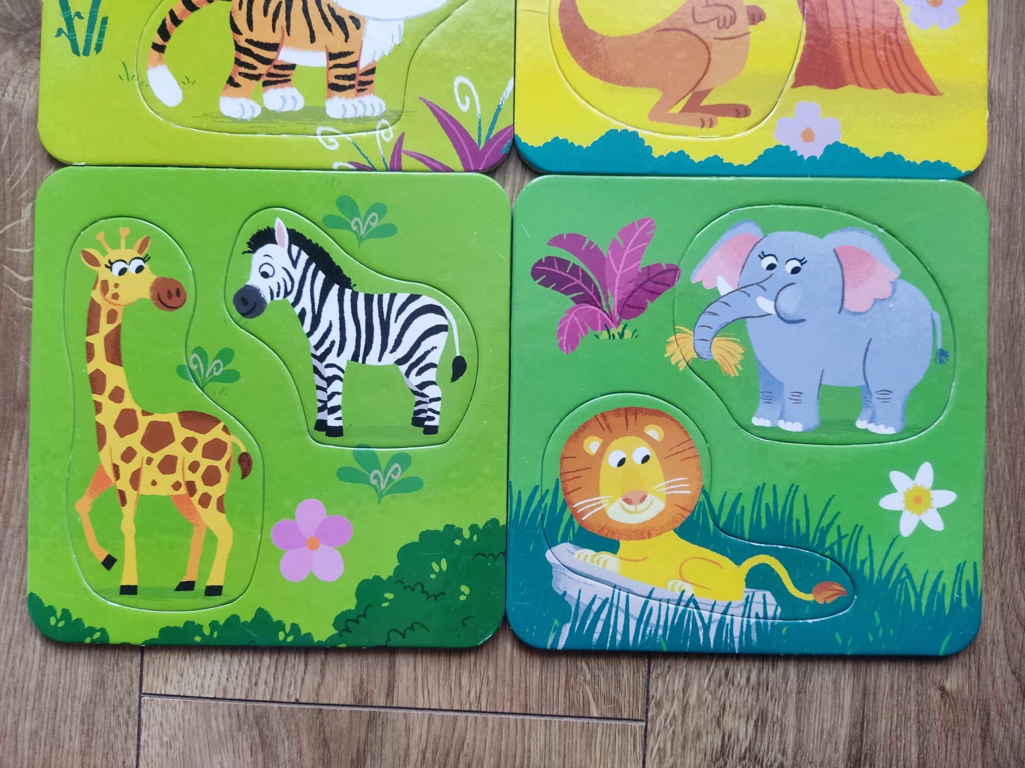 Trefl Idziemy do Zoo gra edukacyjna układanka puzzle zwierzęta