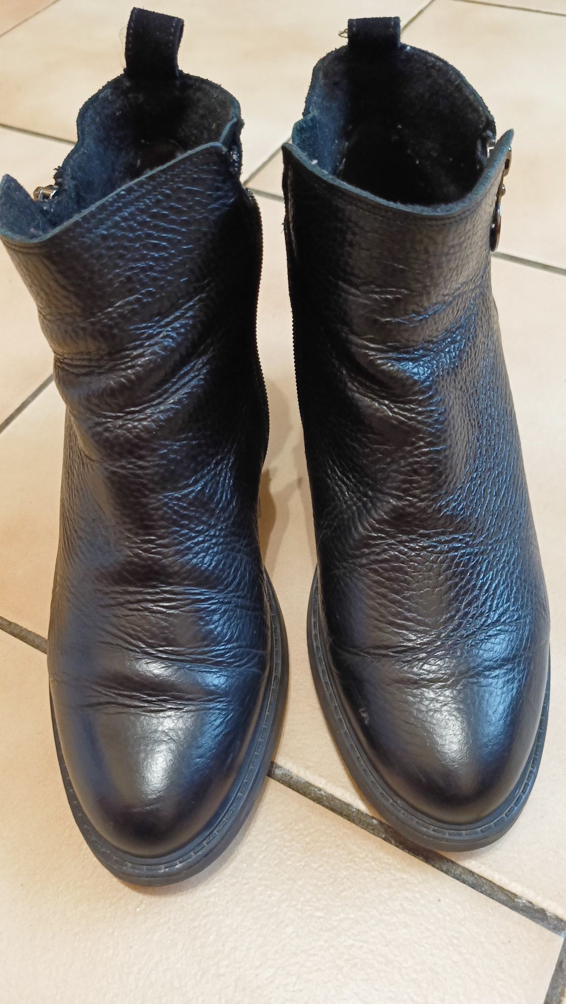 Zimowe skórzane buty RYŁKO