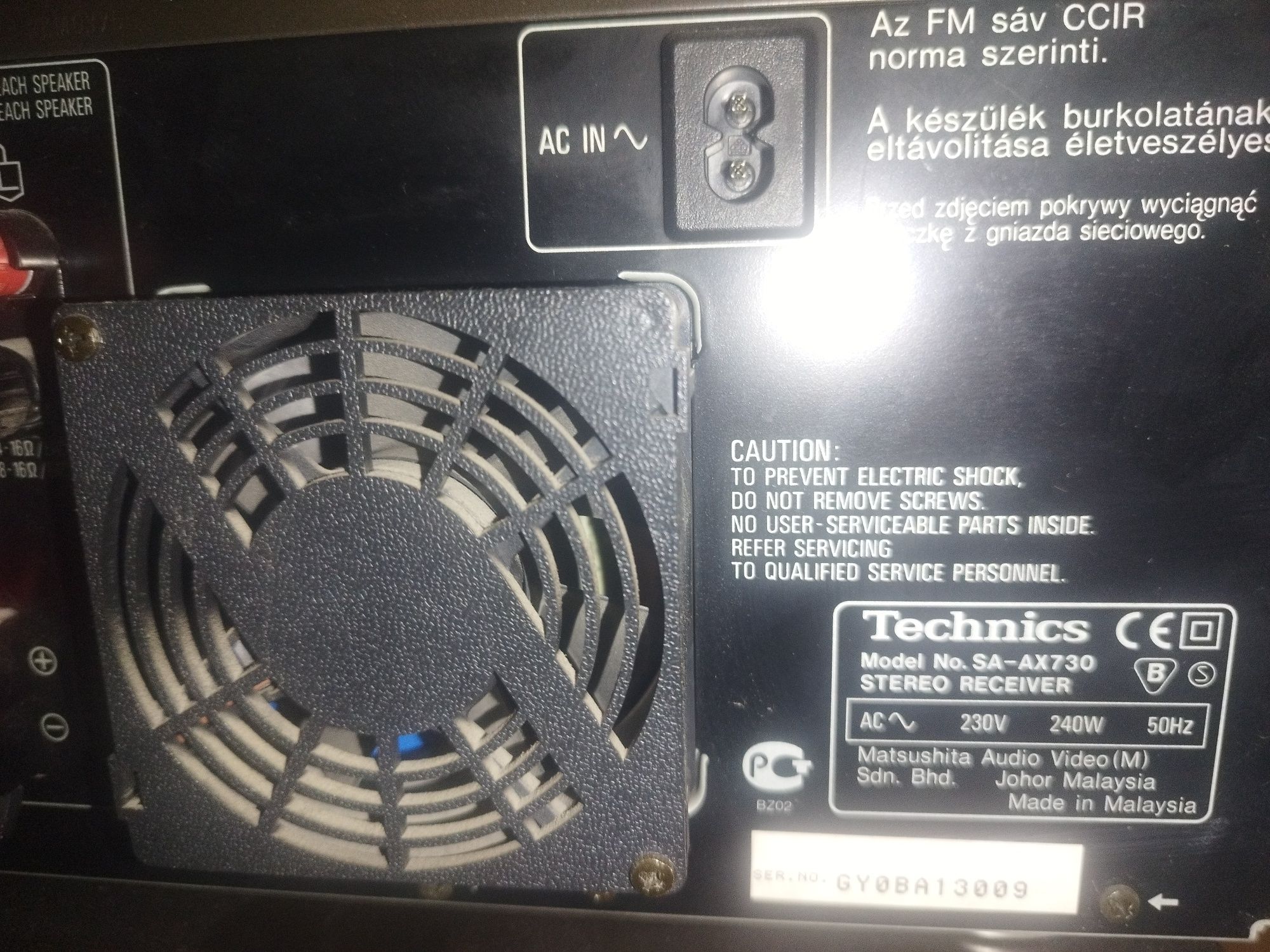 Amplituner Technics sa ax 730 z pilotem