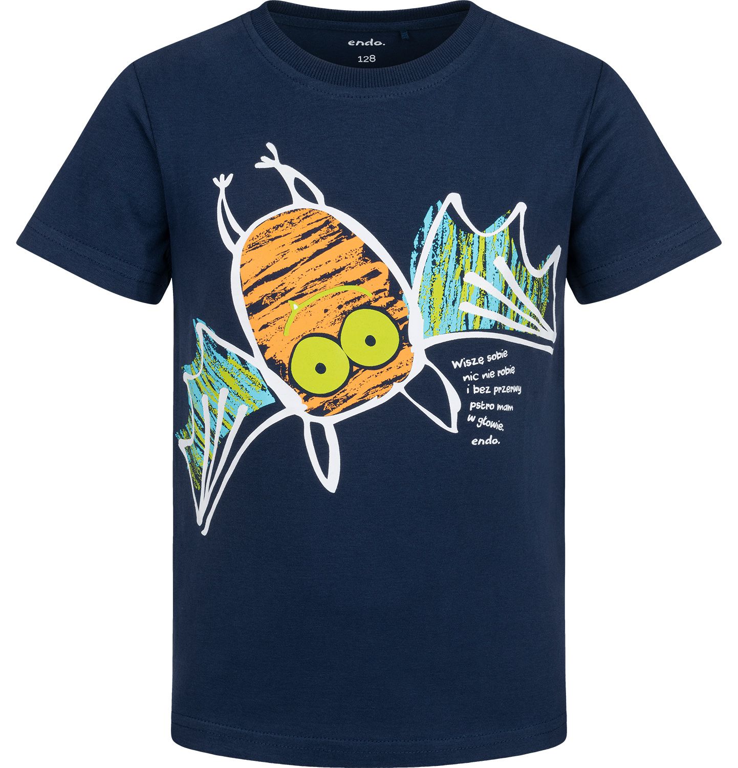 T-shirt Koszulka chłopięca dziecięca 140 Nietoperz  Bawełna Endo
