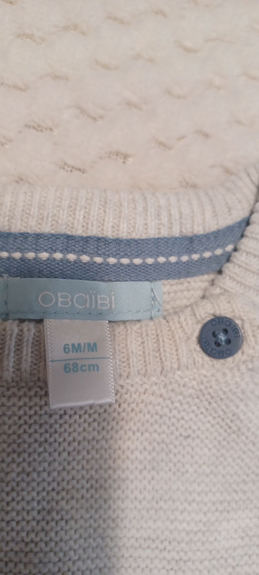 Sweter/sweterek niemowlęcy rozmiar 68 Obaibi.