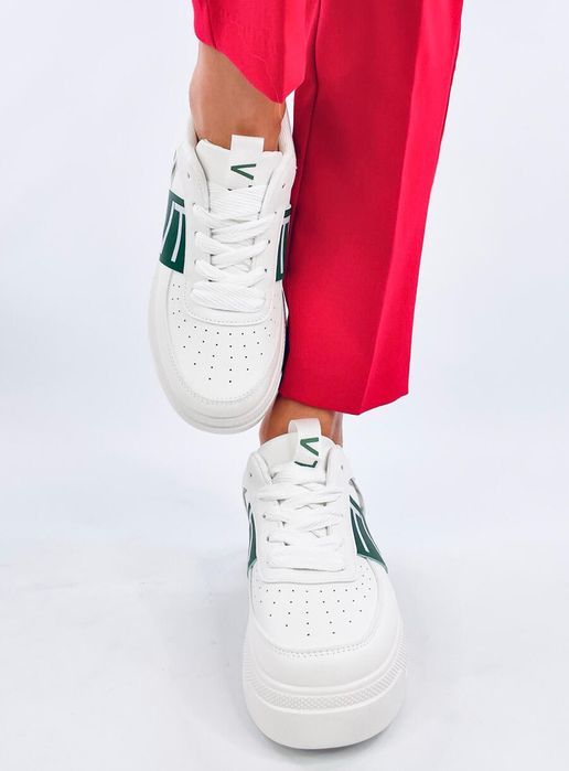 Sneakersy Na Platformie Sterry White Green